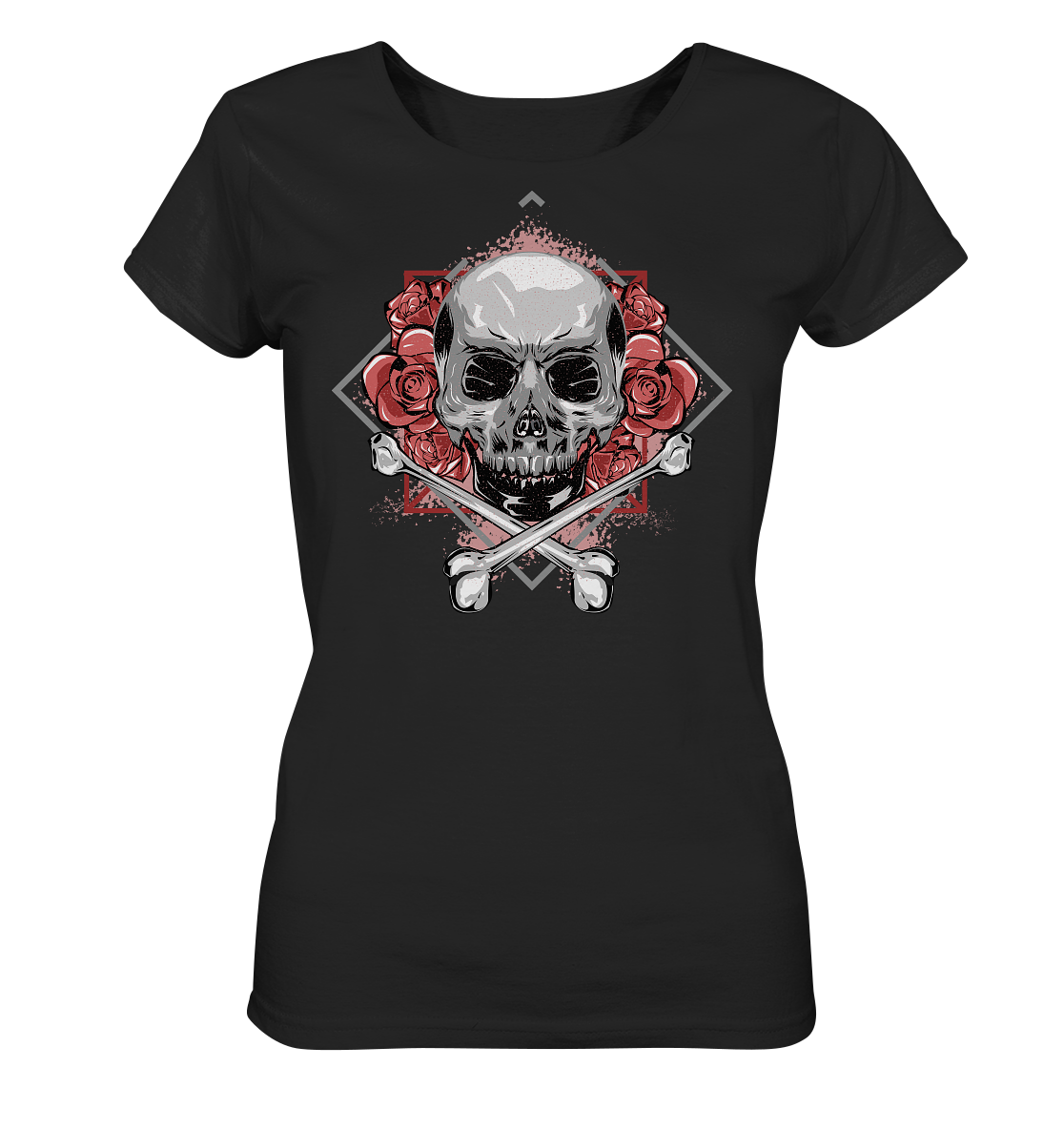 Cargirl_Roseskull Ladies Organic Shirt