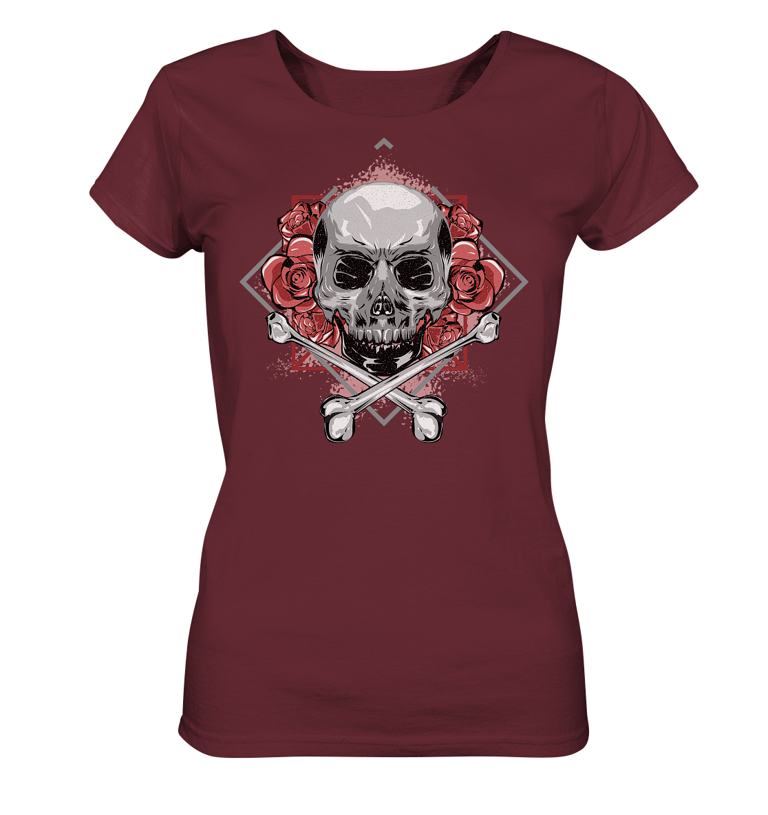 Cargirl_Roseskull Ladies Organic Shirt